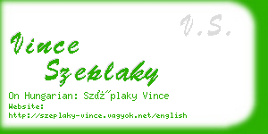 vince szeplaky business card